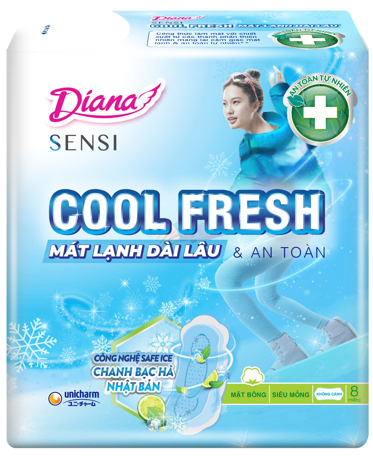 Diana SENSI Cool Fresh Mát Lạnh siêu mỏng không cánh